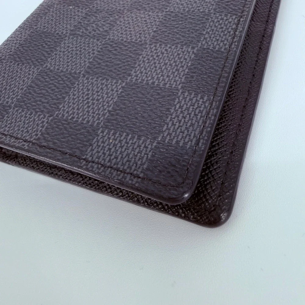 Louis Vuitton Brazza Wallet Mens Black Damier Graphite Luxury Designer Slim